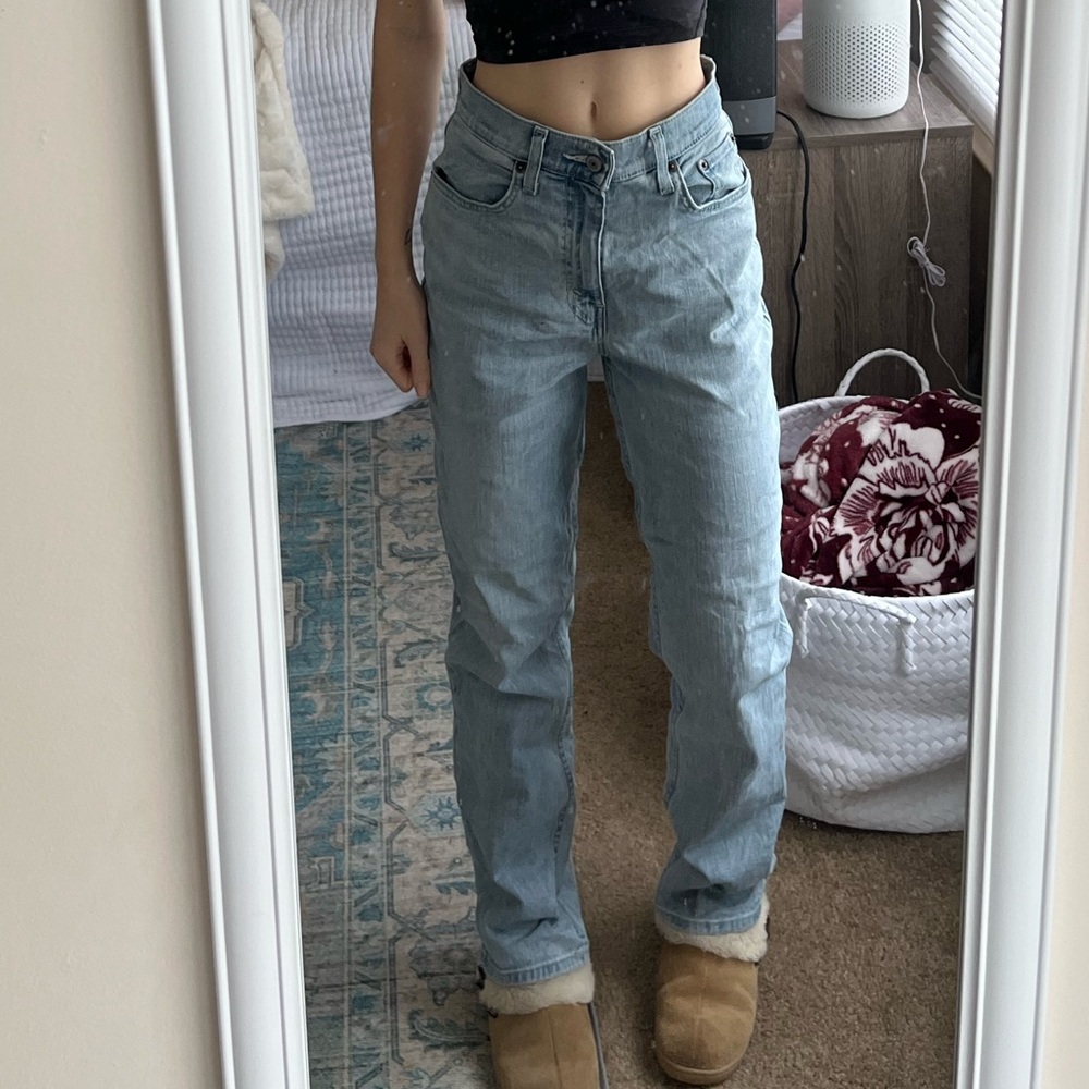 Abercrombie & Fitch '90s Straight Ultra High Rise Curve | 25 | Light Denim
